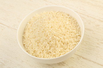 Raw rice heap