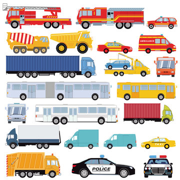 Autos, Lastwagen, Bus