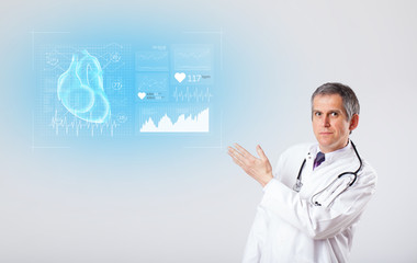 Experienced cardiologist presenting the test results
