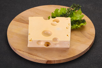 Maasdam cheese brick