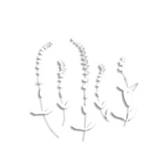 Obraz premium new florals on watercolor background papercut style