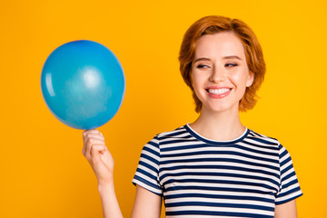 Close-up portrait of nice cute lovely charming attractive cheerful cheery glad positive feminine...