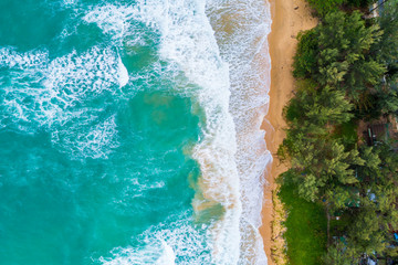 Exotic turquoise sea wave beach nature landscape