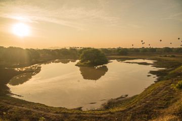 Balloons in Bagan, Myanmar.