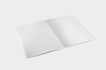 Mock up of a Brochure on a white background - 3d rendering