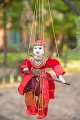 Bonecos marionetes (puppets) em Bagan, Myanmar.