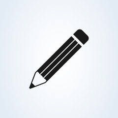 Pencil Icon Vector. Perfect Black pictogram illustration on white background