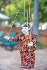 Bonecos marionetes (puppets) em Bagan, Myanmar.