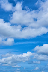 Clouds on a blue sky sunny day