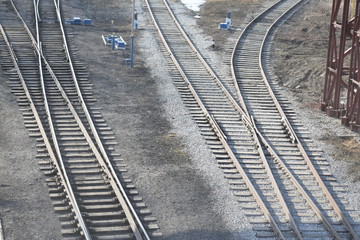 Industrial landscape. Railway.