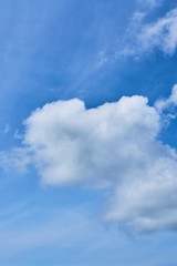 Clouds on a blue sky sunny day