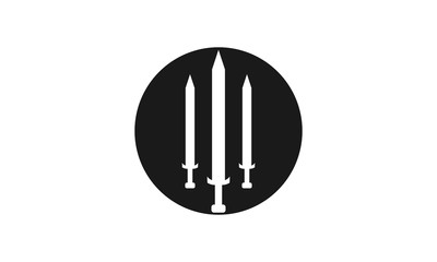 Sword icon silhouette