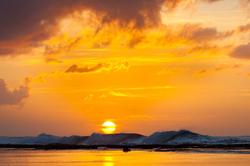 Fototapeta premium Reef Sunset, Kauai, Hawaii