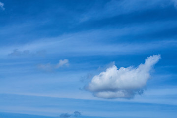 Clouds on a blue sky sunny day