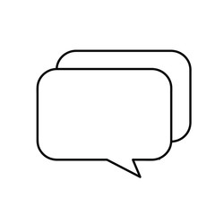 Naklejka premium Square speech bubbles outline icon
