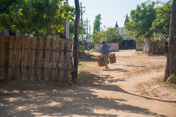 A local village in Bagan, Myanmar.