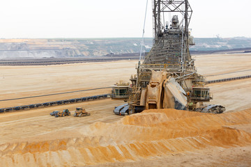 Giant Bucket-Wheel Excavator At Work