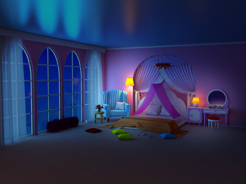 Princess Room With Armchair Night