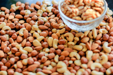 Assorted nuts (almonds, filberts, walnuts, cashews)