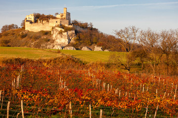 Falkenstein Castle in autumn, Austria