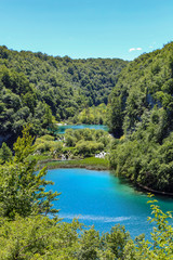 Fototapeta na wymiar Panoramic view of the Plitvice Lakes National Park, Croatia