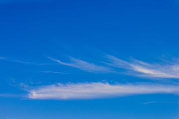 vivid blue sky with high clouds air natural background