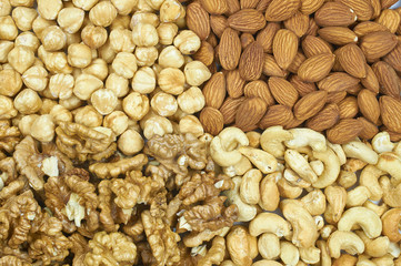 raisins nuts almonds cashews hazelnuts walnut mix platter texture