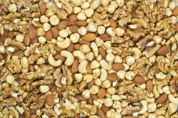 raisins nuts almonds cashews hazelnuts walnut mix platter texture