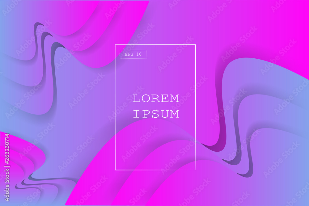 Wall mural colorful liquid geometric background with fluid shapes composition.eps10 vector