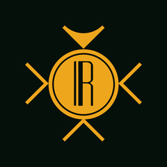 Classic modern art deco luxury monochrome geometric vintage vector monogram, frame , border , label for your logo badge