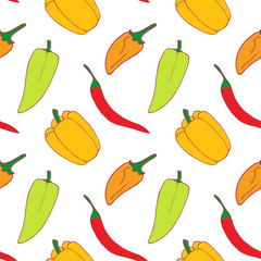 Vegetables seamless pattern