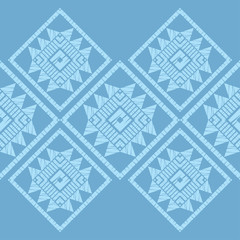 Ethnic boho seamless pattern. Embroidery on fabric. Patchwork texture. Weaving. Traditional ornament. Tribal pattern. Folk motif. Can be used for wallpaper, textile, invitation card, wrapping, web pag