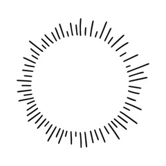 Fototapeta premium Sun burst, star burst sunshine. Radiating from the center of thin beams, lines. Vector illustration.