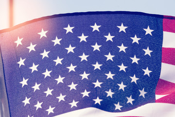 Nahaufnahme der Fahne von USA