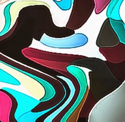 Abstract modern swirl marbled background. Shapes and curves vortex and lines elements. Psychedelic warm and bright texture. Waves graphic design.