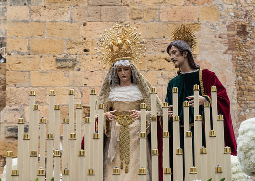 Religious scenes during Holy Week in Tarragona, Catalonia, Spain