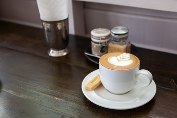 cup of coffee on table