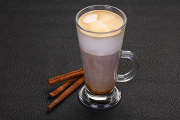 Capuccino in the glass