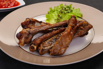 Roasted pork ribs