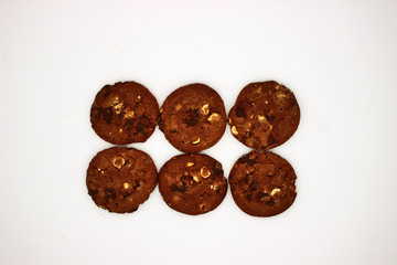 Oat cookies. Isolated image on white background.