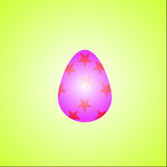 easter egg on light green background