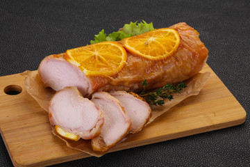 Chicken roll with orange