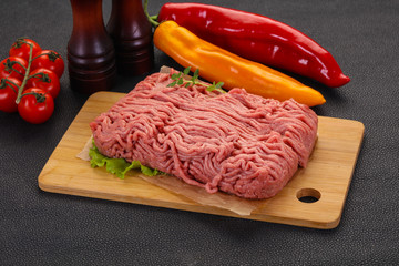 Raw turkey minced meat