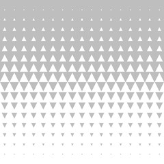 Vector Seamless Gray and White Morphing Triangle Halftone Grid Gradient Pattern Geometric Abstract Background