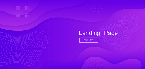 Colorful geometric background. Trend gradient. Wavy Fluid shapes composition. Modern vector graphic design