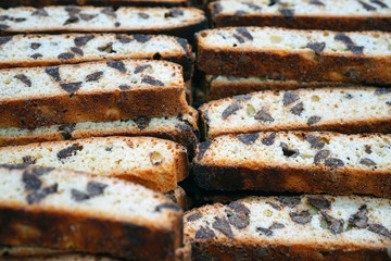 Dried biscotti biscuit cookies
