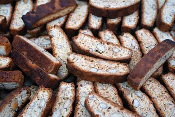 Dried biscotti biscuit cookies