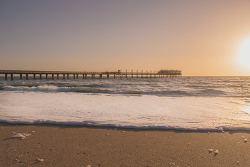 Sonnenuntergang an der Jetty von Swakopmund