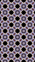 Ornate geometric pattern and abstract multicolored background