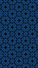 Ornate geometric pattern and abstract multicolored background